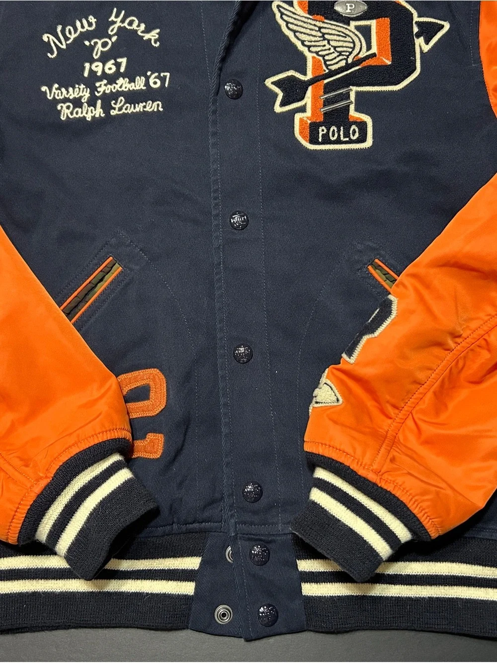 Rare Polo Ralph Lauren Ivy League Varsity P-Wing Jacket Size M